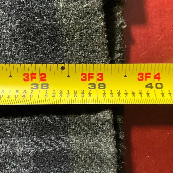 Mens Designer Bernardo Warm Winter Wool Blend Green Plaid Overcoat (Large) - Picture 5 of 7